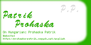 patrik prohaska business card